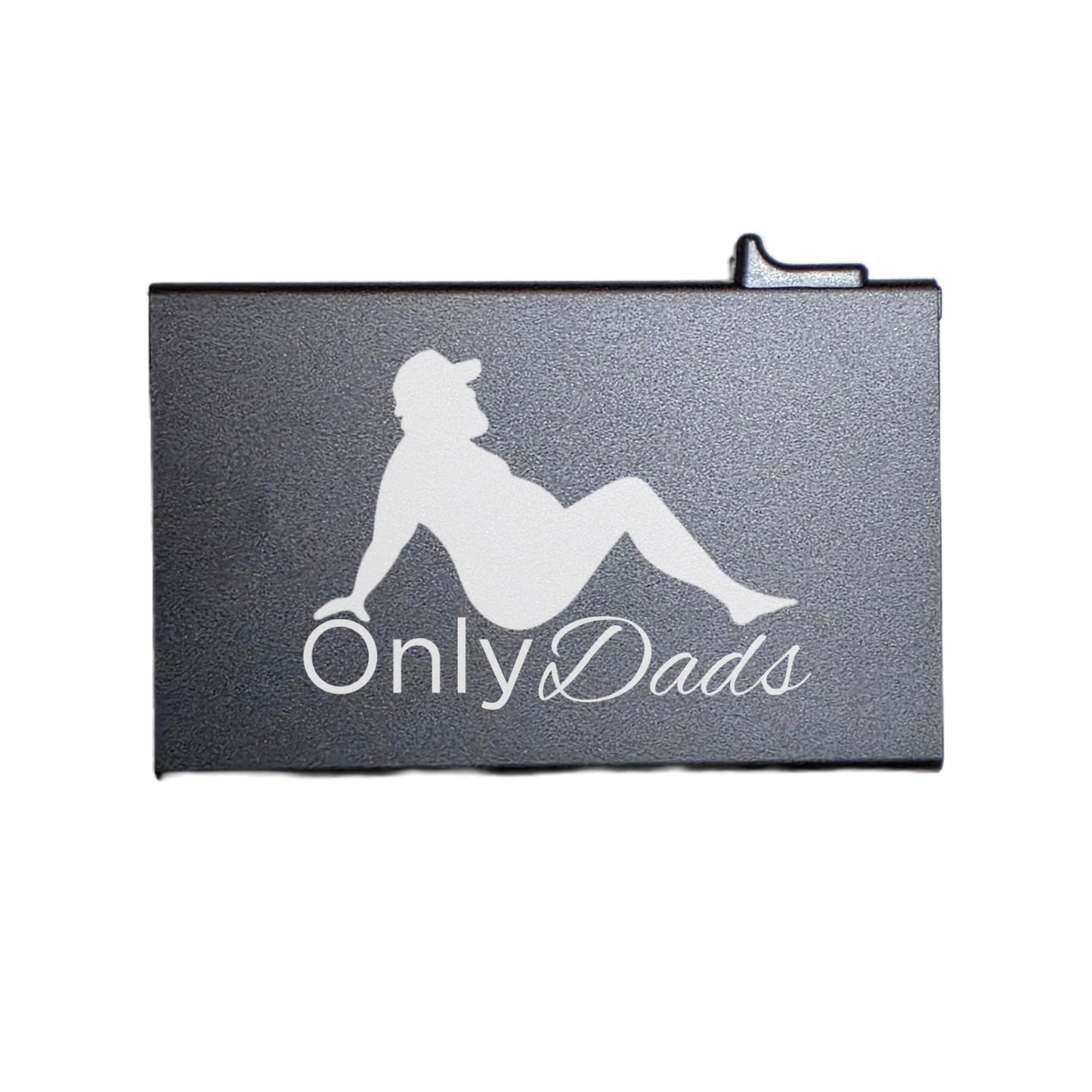 Only Dads- Custom Engraved Metal Ultra Thin Slim Wallet Minimalist Card Case Men Women RFID Card Holder