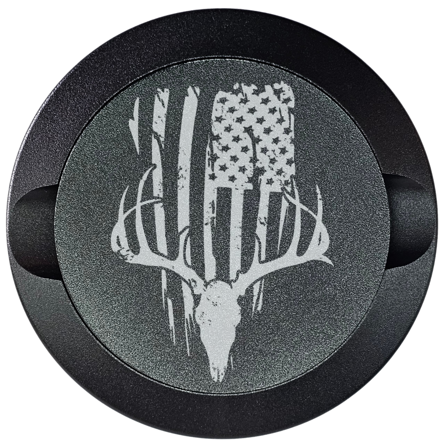 Buck Skull With Flag-My Tyn Co. Custom Aluminum ZYN Tyns for ZYN Pouches Waterproof and Airtight, 2 Compartments!