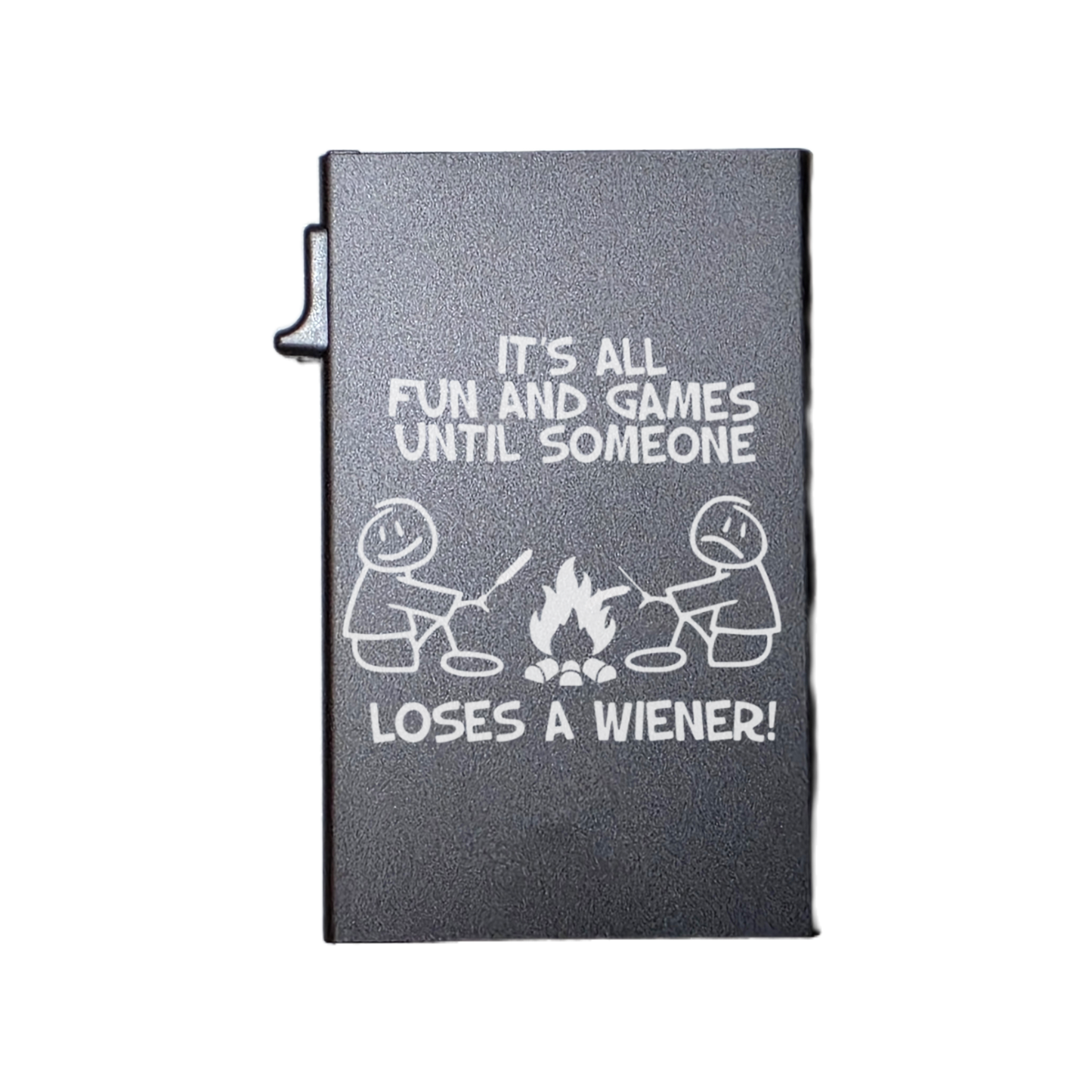 It's All Fun And Games... - Custom Engraved Metal Ultra Thin Slim Wallet Minimalist Card Case Men Women RFID Card Holder