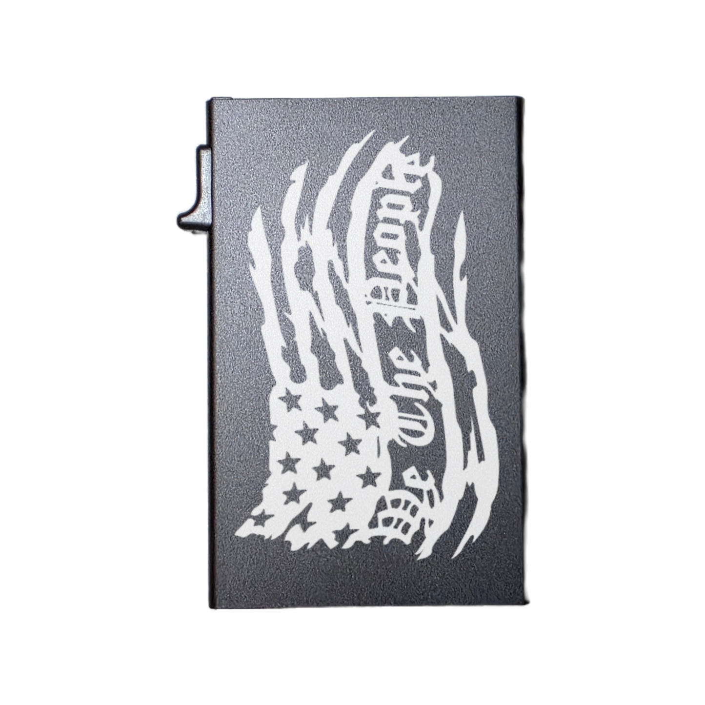 We The People Flag - Custom Engraved Metal Ultra Thin Slim Wallet Minimalist Card Case Men Women RFID Card Holder