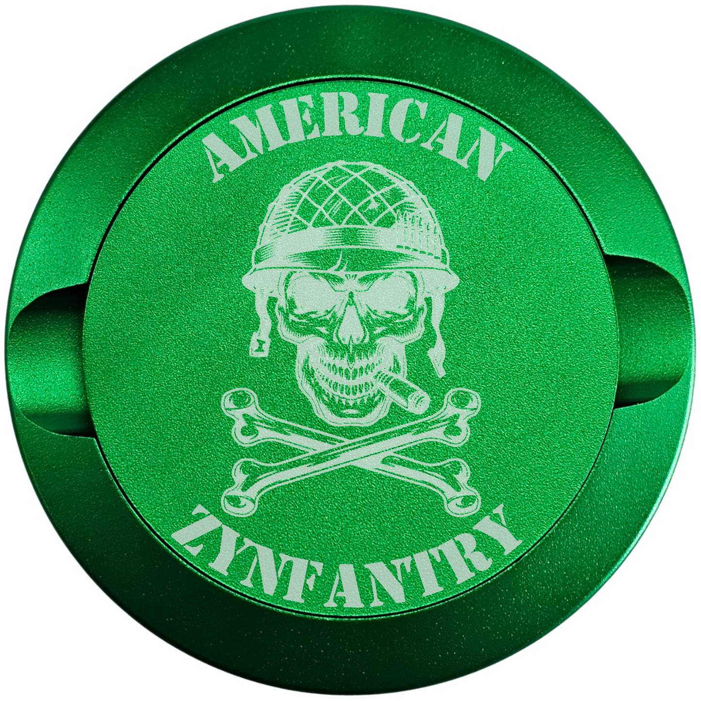 American Zynfantry with Skull-My Tyn Co. Custom Aluminum ZYN Tyns for ZYN Pouches Waterproof and Airtight, 2 Compartments!