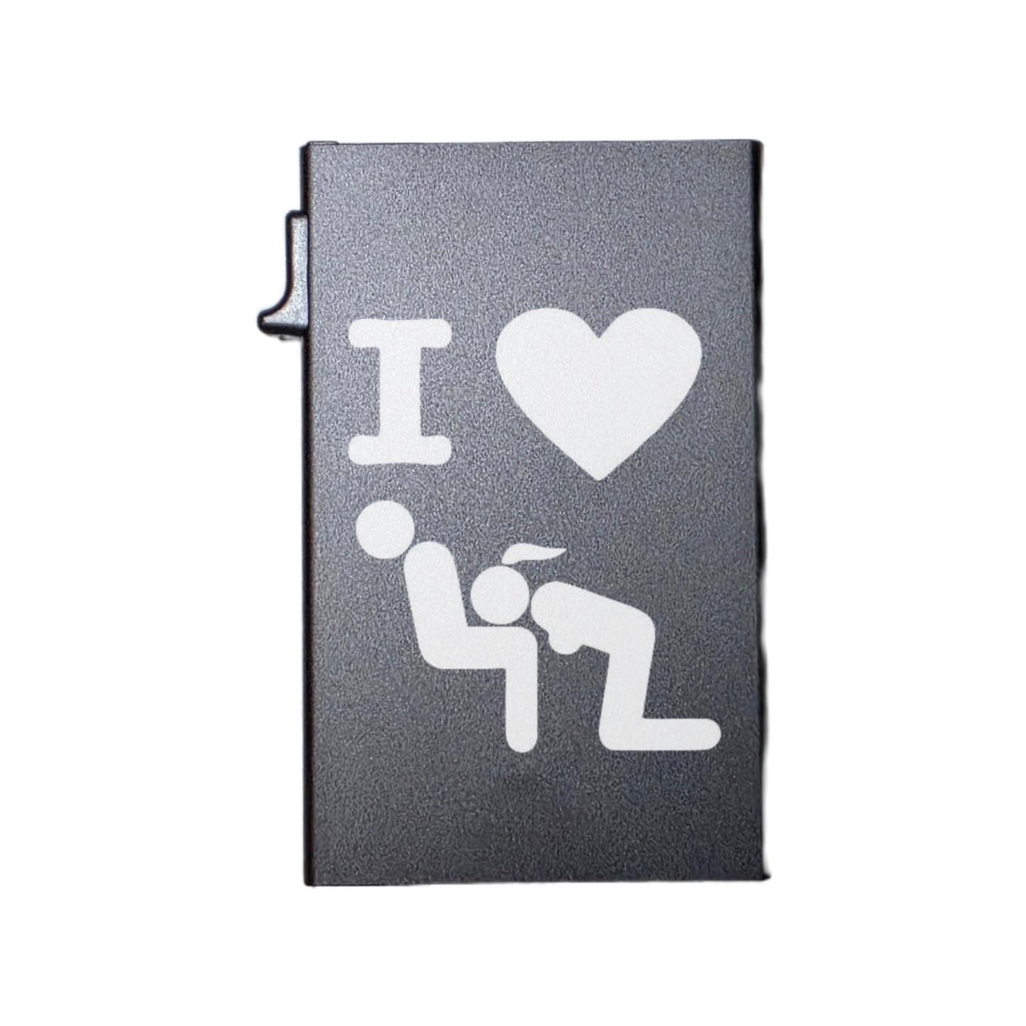 I love Blow J@bs- Custom Engraved Metal Ultra Thin Slim Wallet Minimalist Card Case Men Women RFID Card Holder