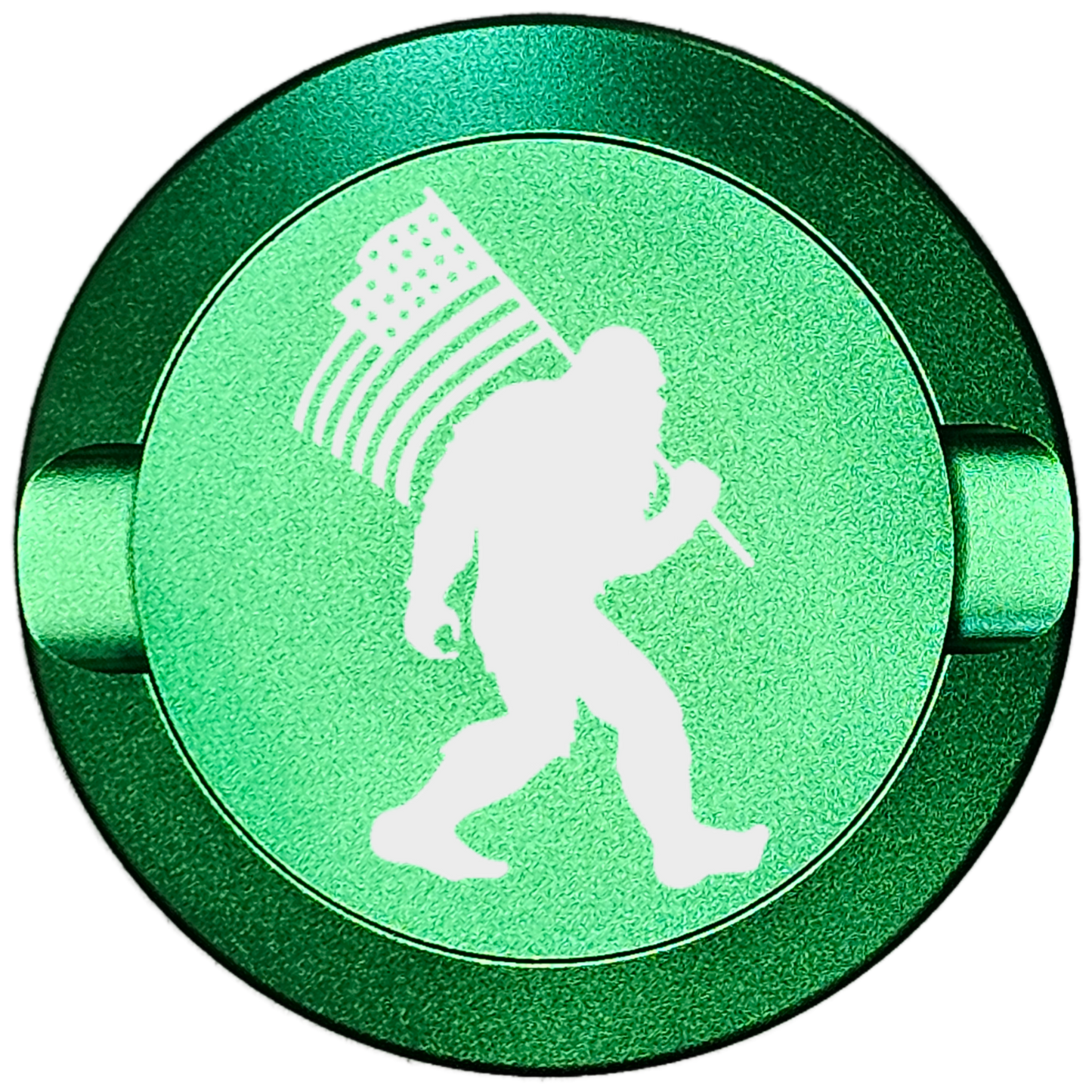 Bigfoot with Flag-My Tyn Co. Custom Aluminum ZYN Tyns for ZYN Pouches Waterproof and Airtight, 2 Compartments!