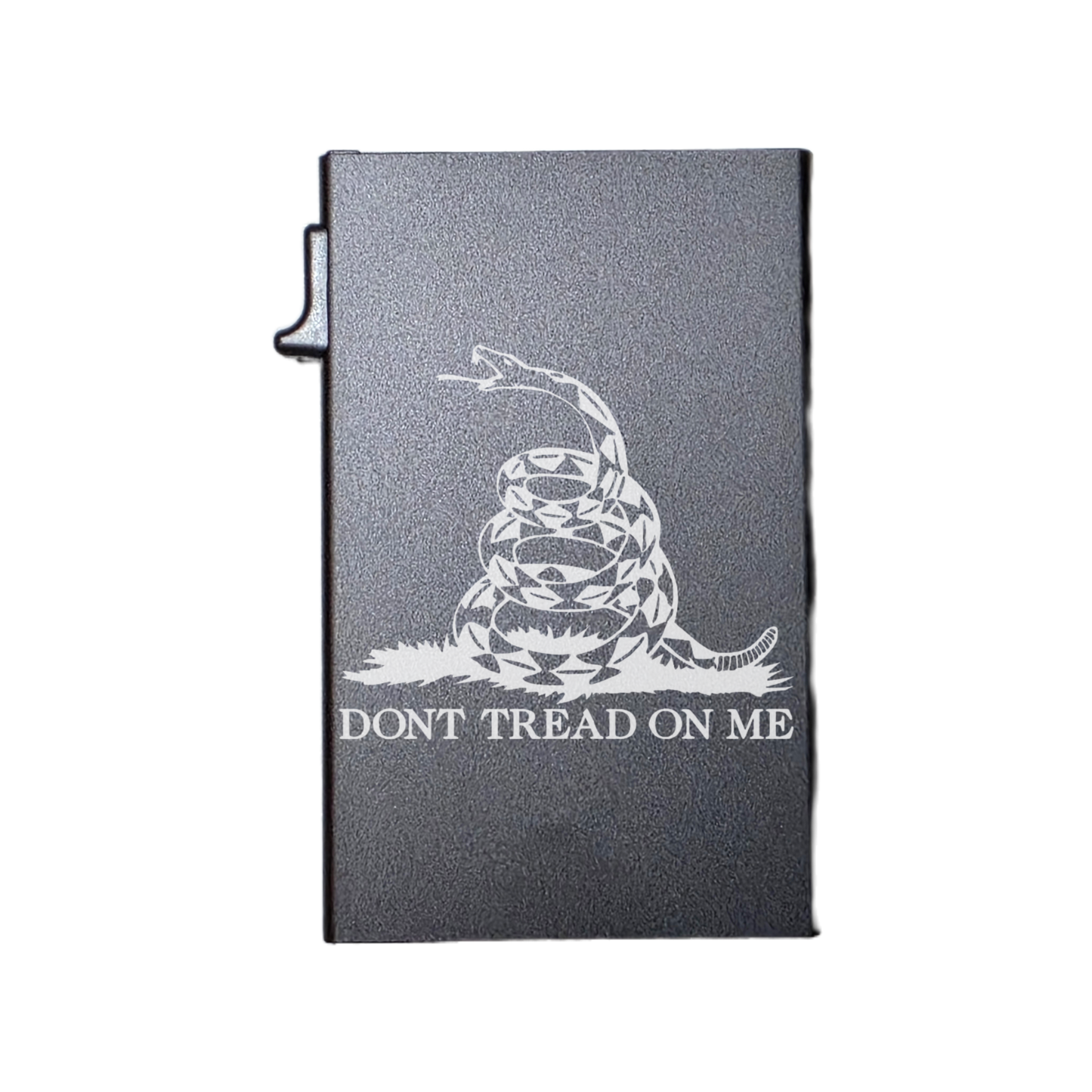 Don't Tread on Me - Custom Engraved Metal Ultra Thin Slim Wallet Minimalist Card Case Men Women RFID Card Holder