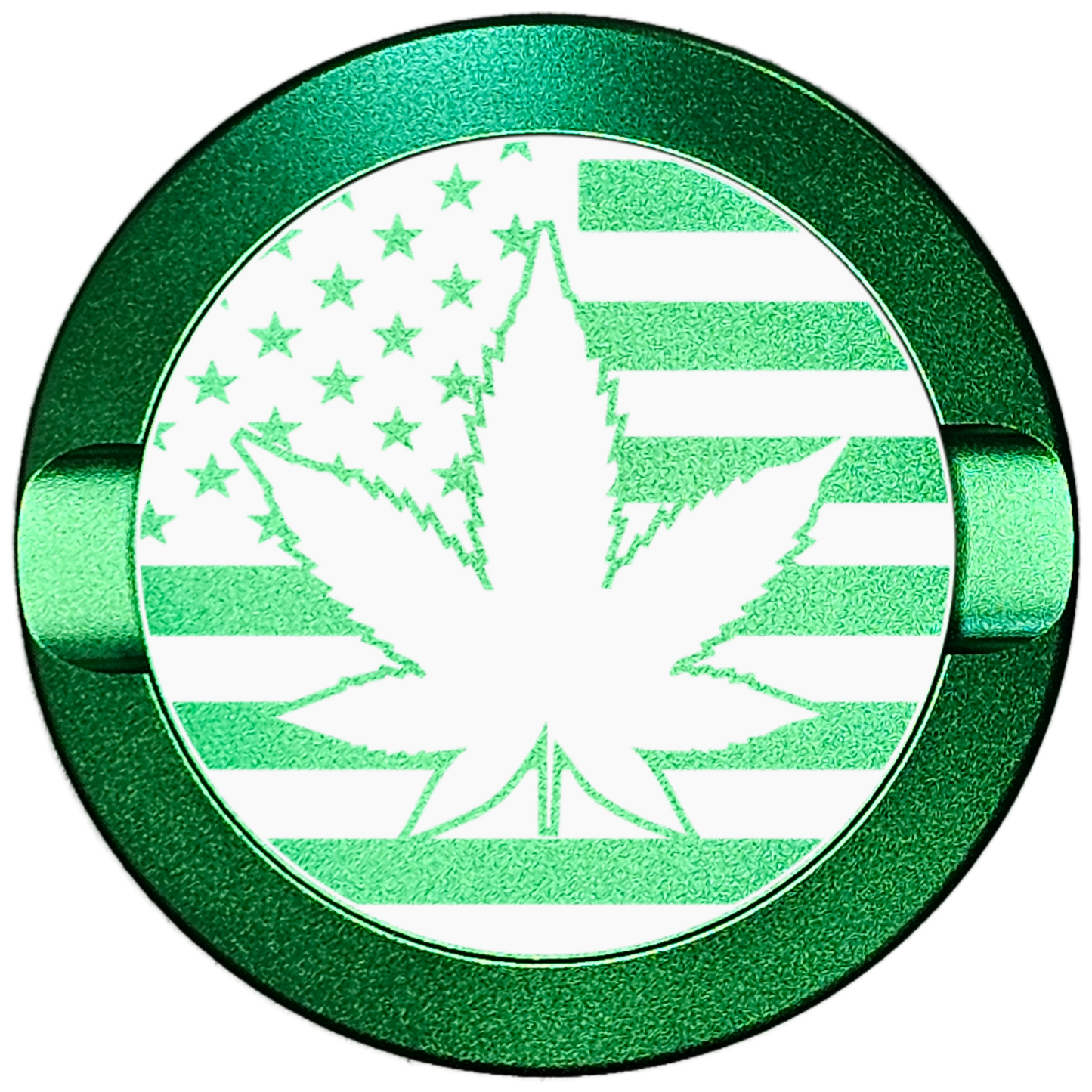 MJ Leaf with Flag-My Tyn Co. Custom Aluminum ZYN Tyns for ZYN Pouches Waterproof and Airtight, 2 Compartments!