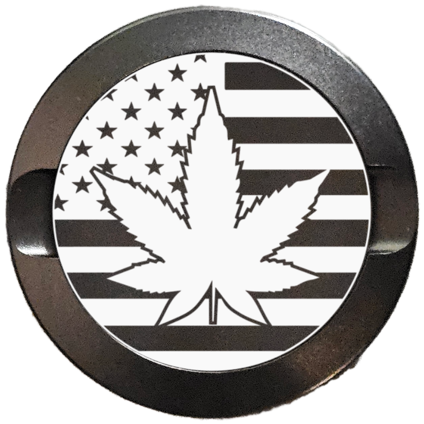 MJ Leaf with Flag-My Tyn Co. Custom Aluminum ZYN Tyns for ZYN Pouches Waterproof and Airtight, 2 Compartments!