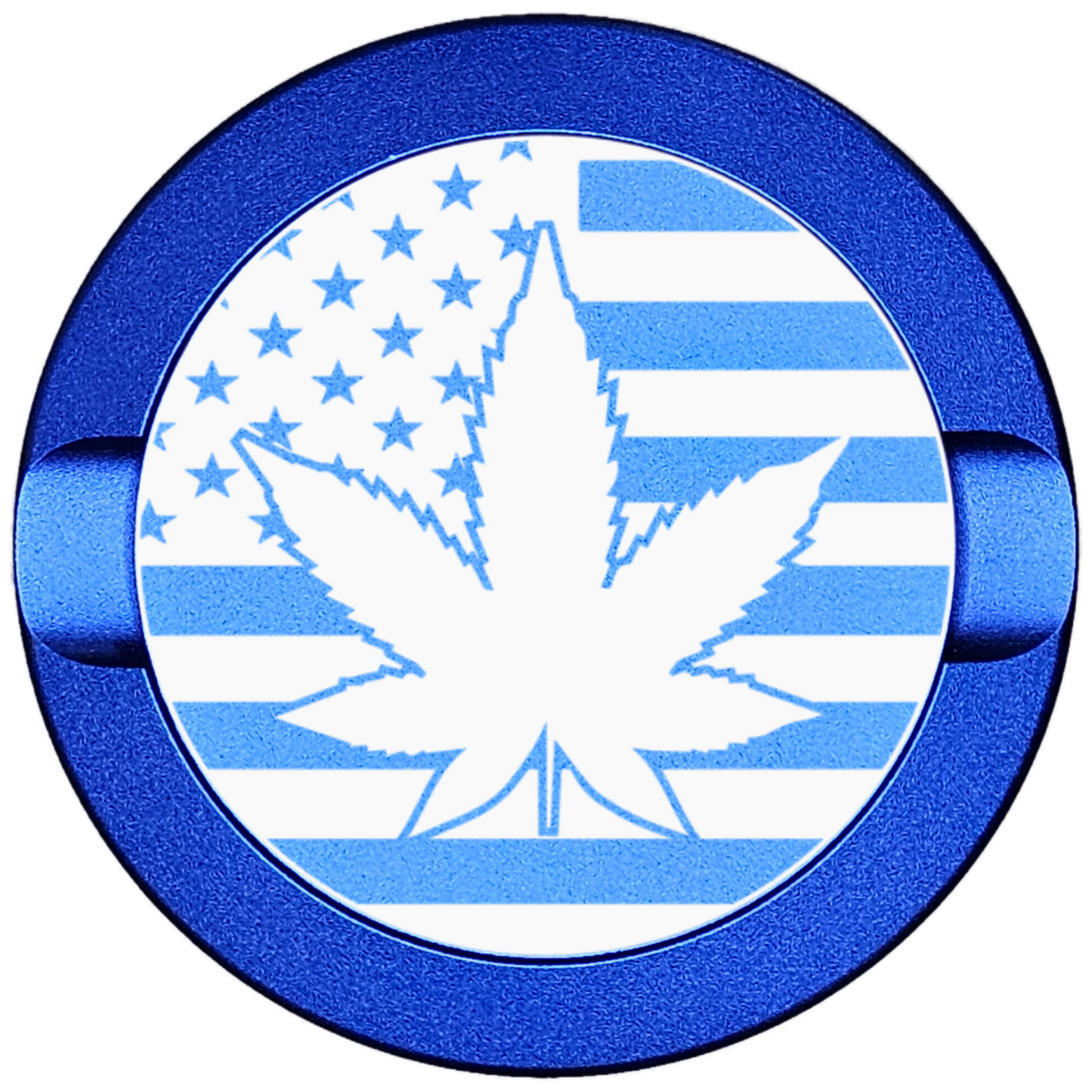 MJ Leaf with Flag-My Tyn Co. Custom Aluminum ZYN Tyns for ZYN Pouches Waterproof and Airtight, 2 Compartments!