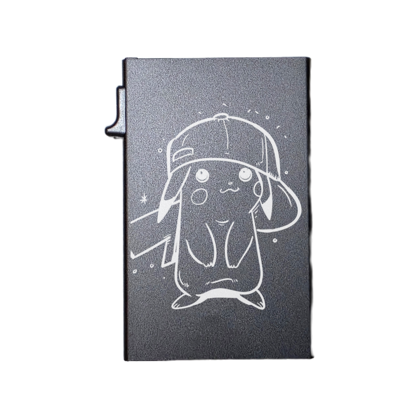 Pokemon Pikachu- Custom Engraved Metal Ultra Thin Slim Wallet Minimalist Card Case Men Women RFID Card Holder