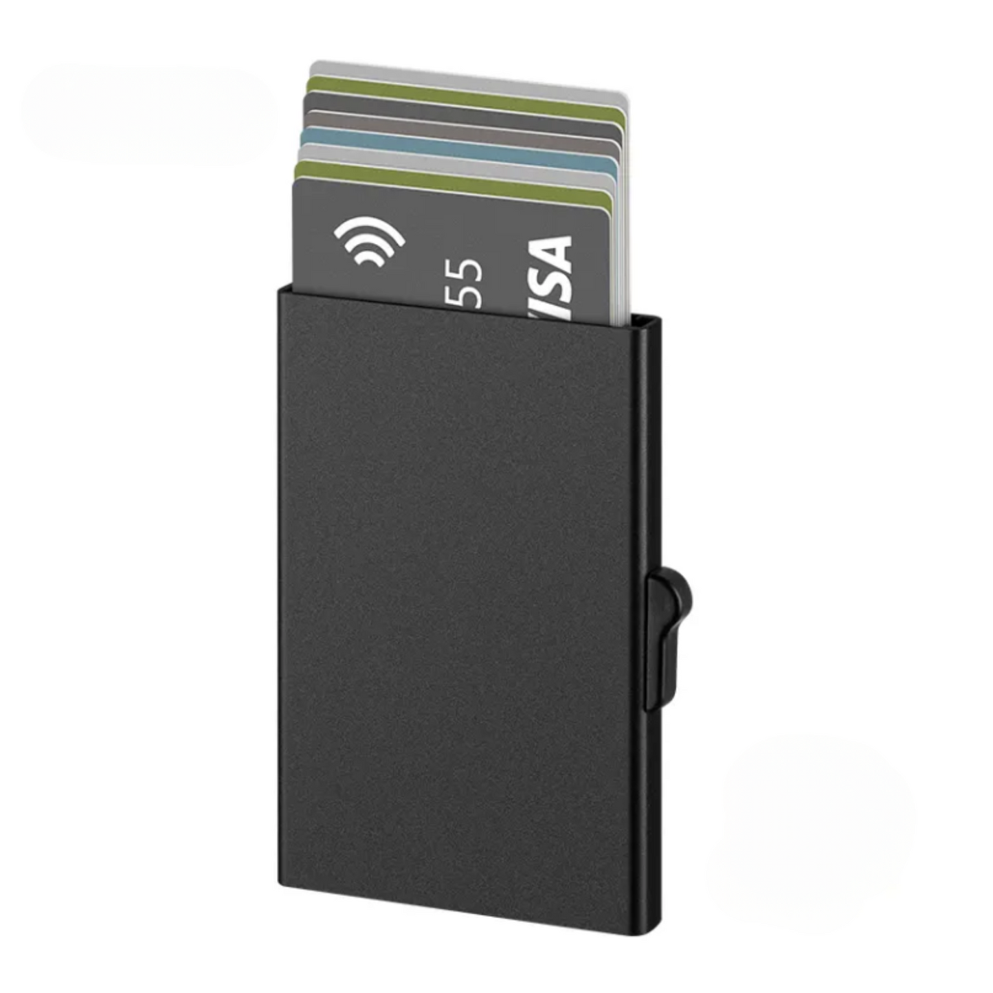 Bigfoot With Flag - Custom Engraved Metal Ultra Thin Slim Wallet Minimalist Card Case Men Women RFID Card Holder