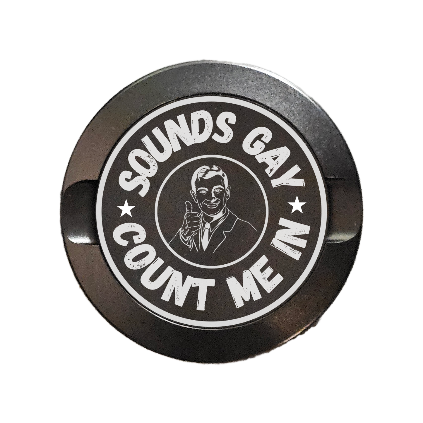 Sounds G@y Count Me In-My Tyn Co. Custom Aluminum ZYN Tyns for ZYN Pouches Waterproof and Airtight, 2 Compartments!