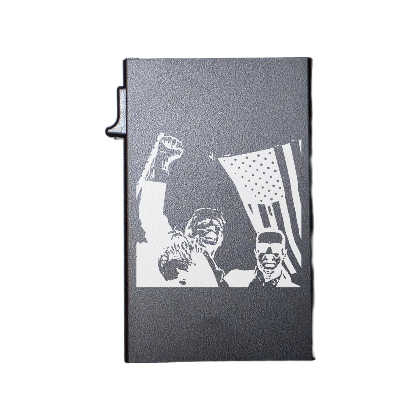 Trump Shot Legend - Custom Engraved Metal Ultra Thin Slim Wallet Minimalist Card Case Men Women RFID Card Holder