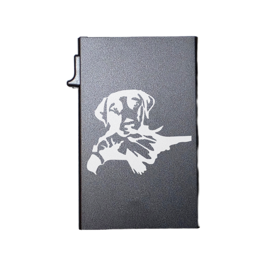 Bird Dog - Custom Engraved Metal Ultra Thin Slim Wallet Minimalist Card Case Men Women RFID Card Holder
