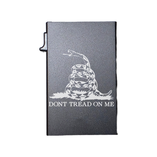 Don't Tread on Me - Custom Engraved Metal Ultra Thin Slim Wallet Minimalist Card Case Men Women RFID Card Holder