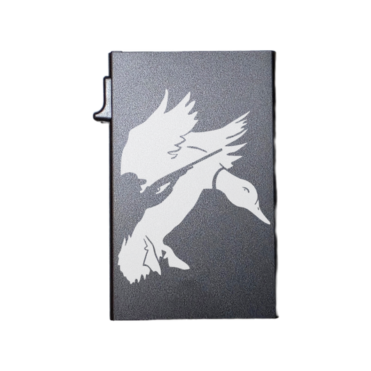 Duck Hunter - Custom Engraved Metal Ultra Thin Slim Wallet Minimalist Card Case Men Women RFID Card Holder