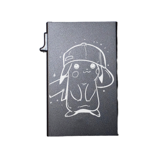 Pokemon Pikachu- Custom Engraved Metal Ultra Thin Slim Wallet Minimalist Card Case Men Women RFID Card Holder